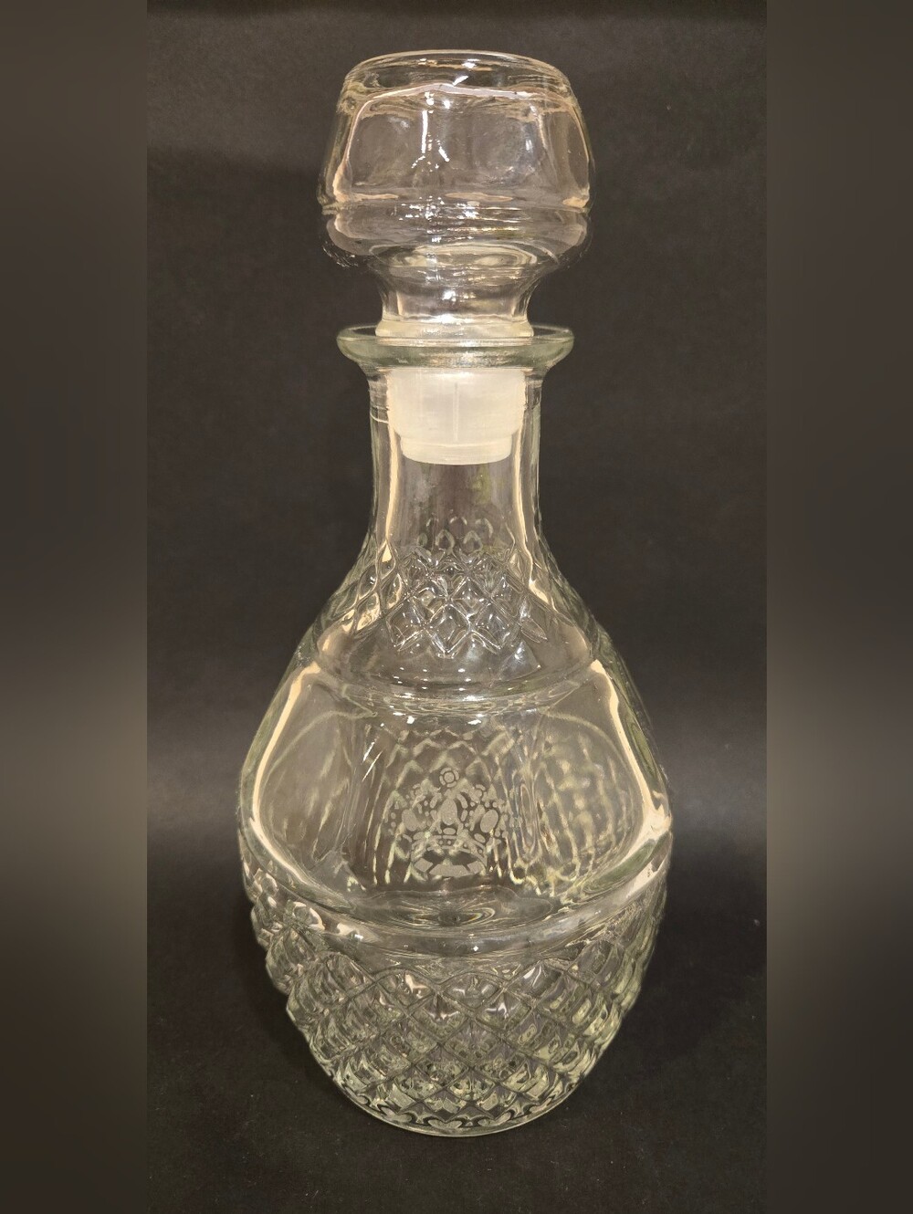 Clear Glass Decorative Decanter with Fitted Stopper - Classic Home Art
